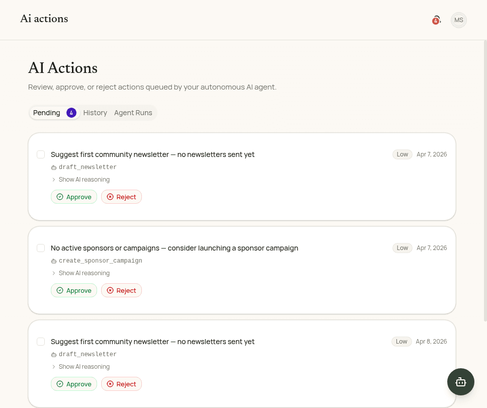Automated reminders preview
