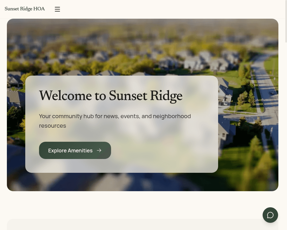 Community website preview
