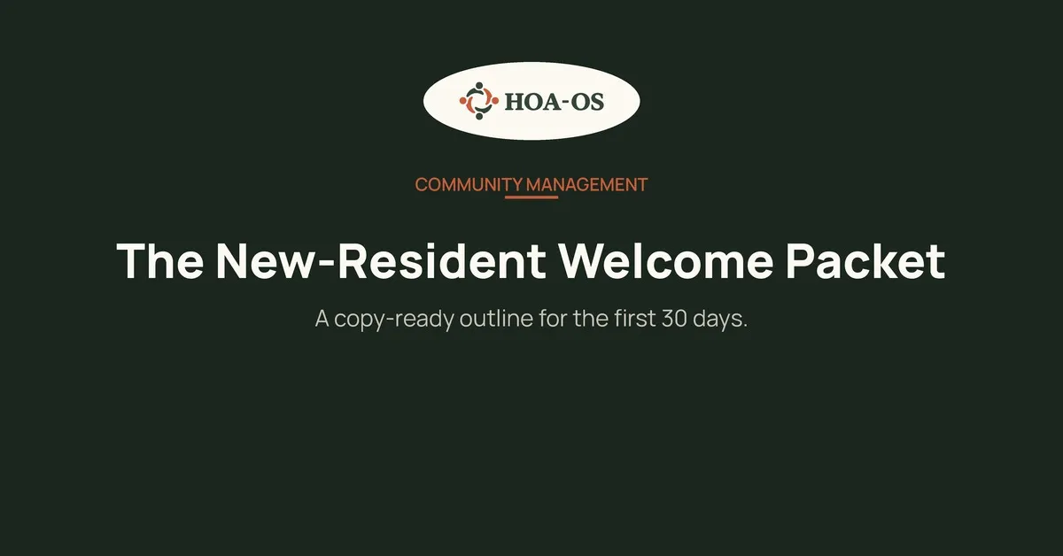 The New-Resident Welcome Packet That Prevents Problems