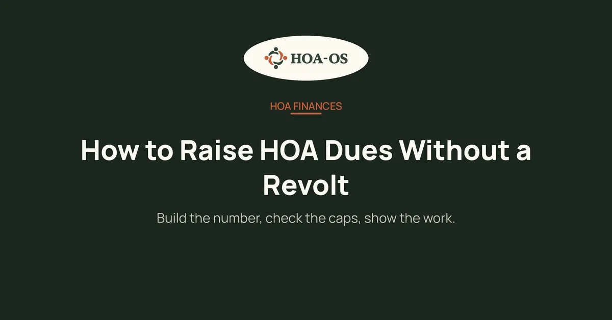 How to Raise HOA Dues Without Starting a Revolt