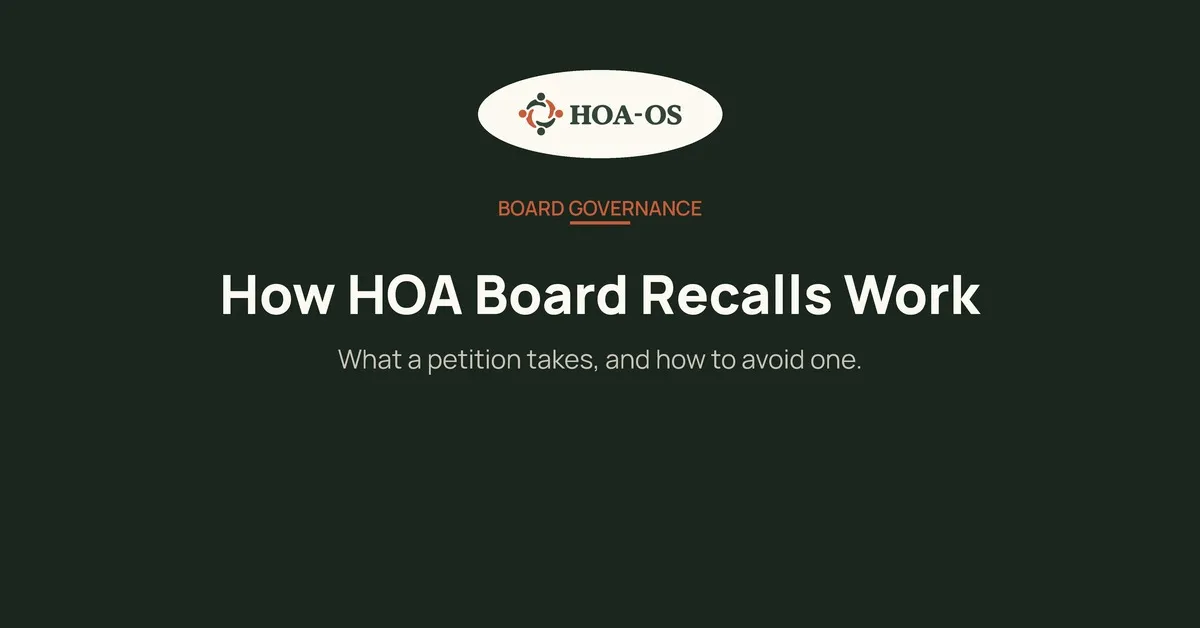 How HOA Board Recalls Work (And How Boards Avoid Them)