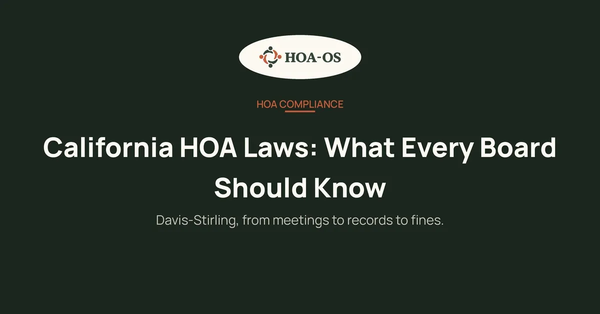California HOA Laws: What Every Board Should Know