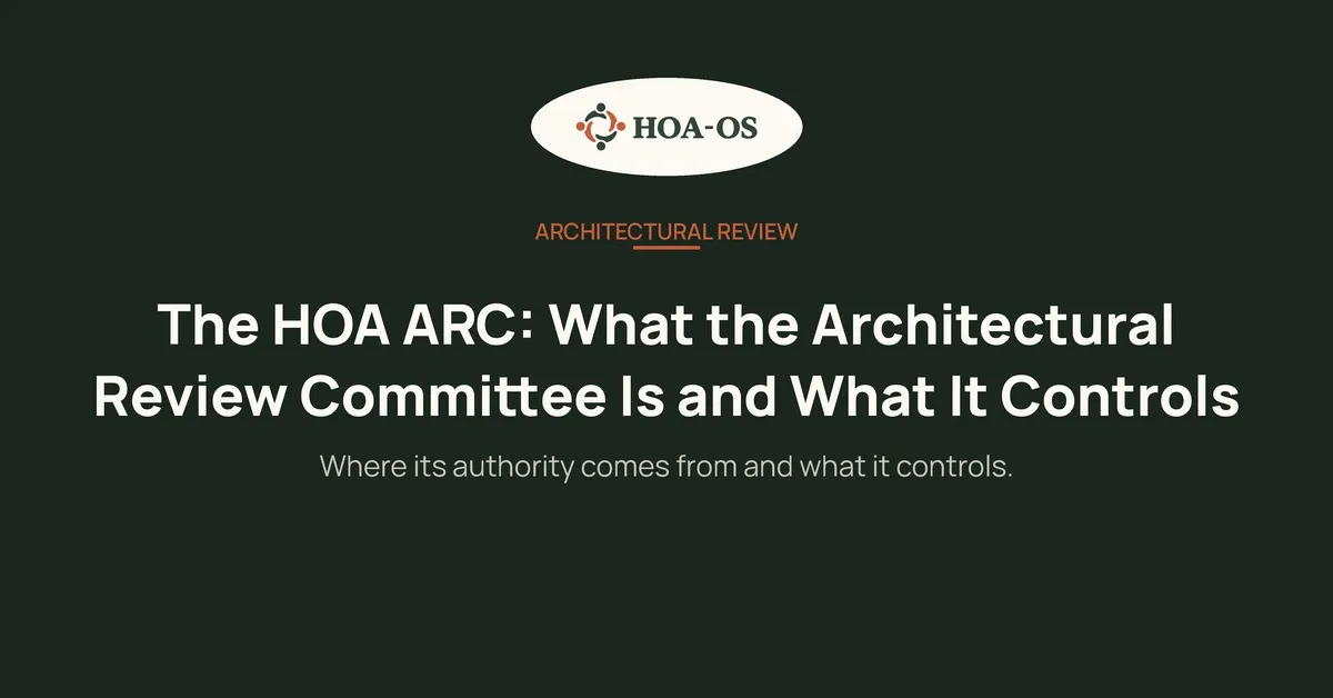 The HOA ARC: What the Architectural Review Committee Is and What It Controls