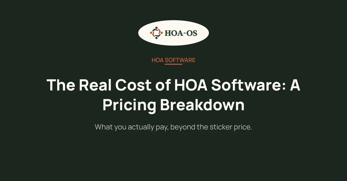 The Real Cost of HOA Software: A Pricing Breakdown
