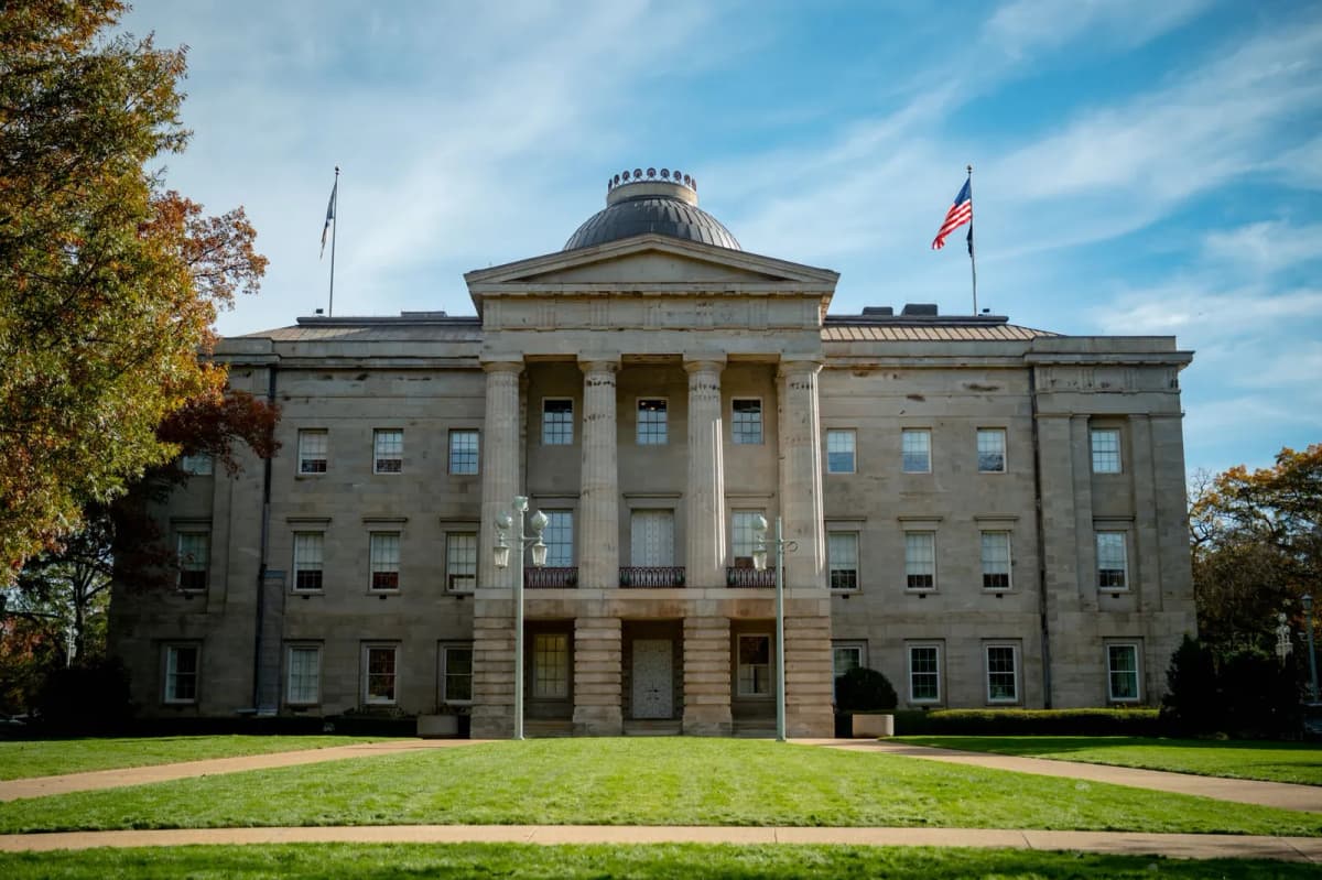 State capitol building exterior on a clear day