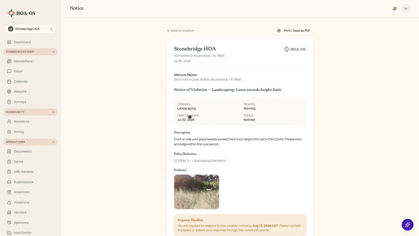 Violation notice templates that keep your HOA consistent