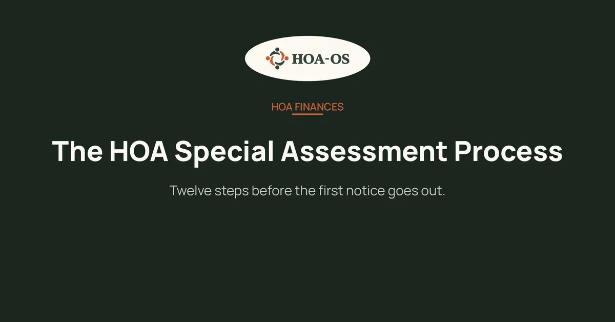 The HOA Special Assessment Process: A 12-Step Checklist