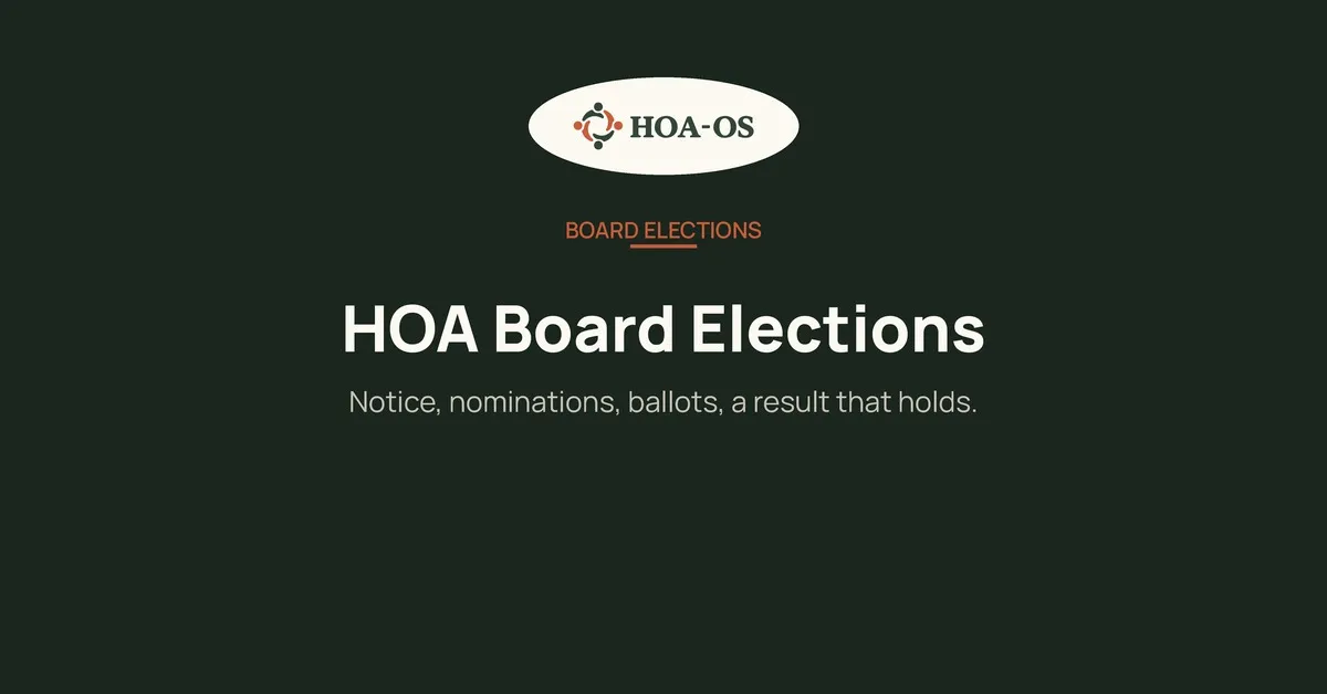 HOA Board Elections: How They're Supposed to Work