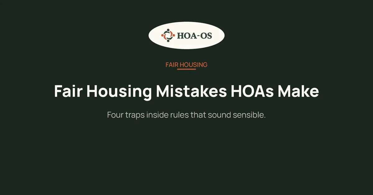 Fair Housing Mistakes HOAs Don't Know They're Making