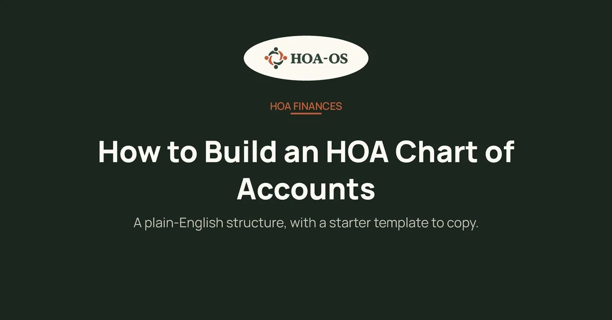 How to Build an HOA Chart of Accounts (With a Template)