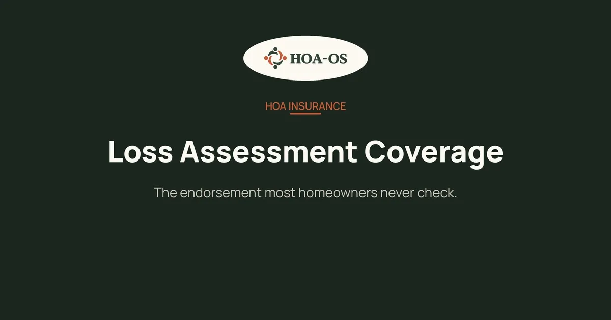 Loss Assessment Coverage: The Limit Owners Never Check