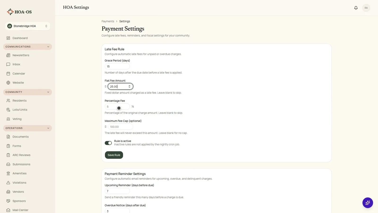 How to automate HOA late fees and payment reminders