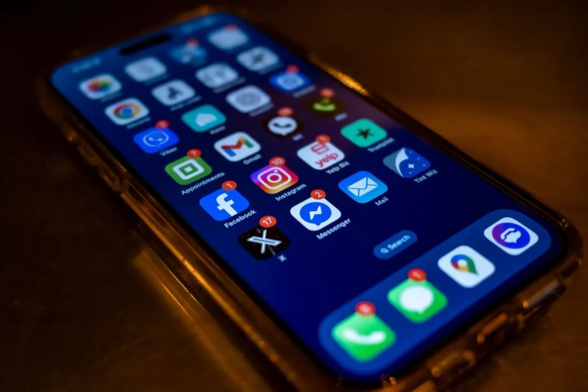 A smartphone screen showing app notifications