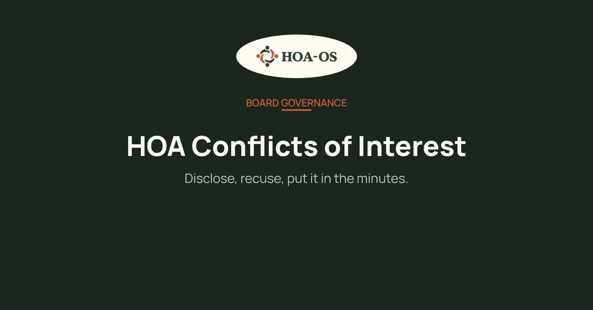 HOA Conflicts of Interest: Spotting and Handling Them