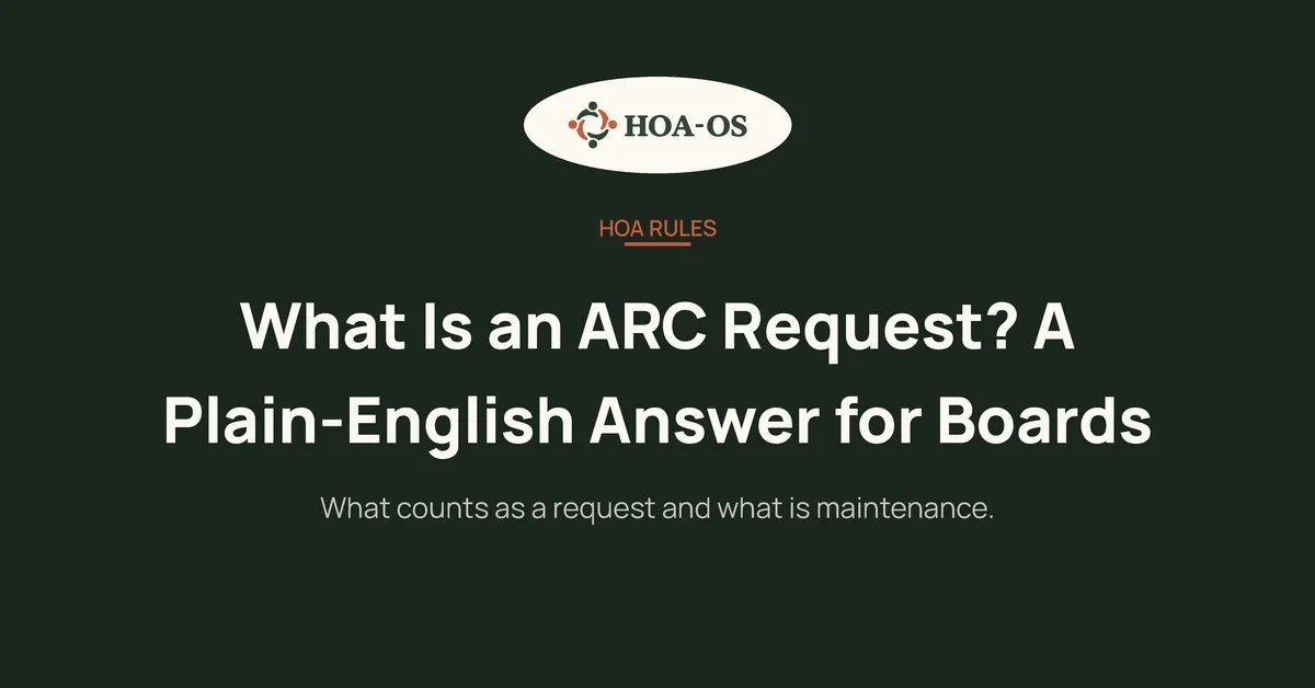 What Is an ARC Request? A Plain-English Answer for Boards