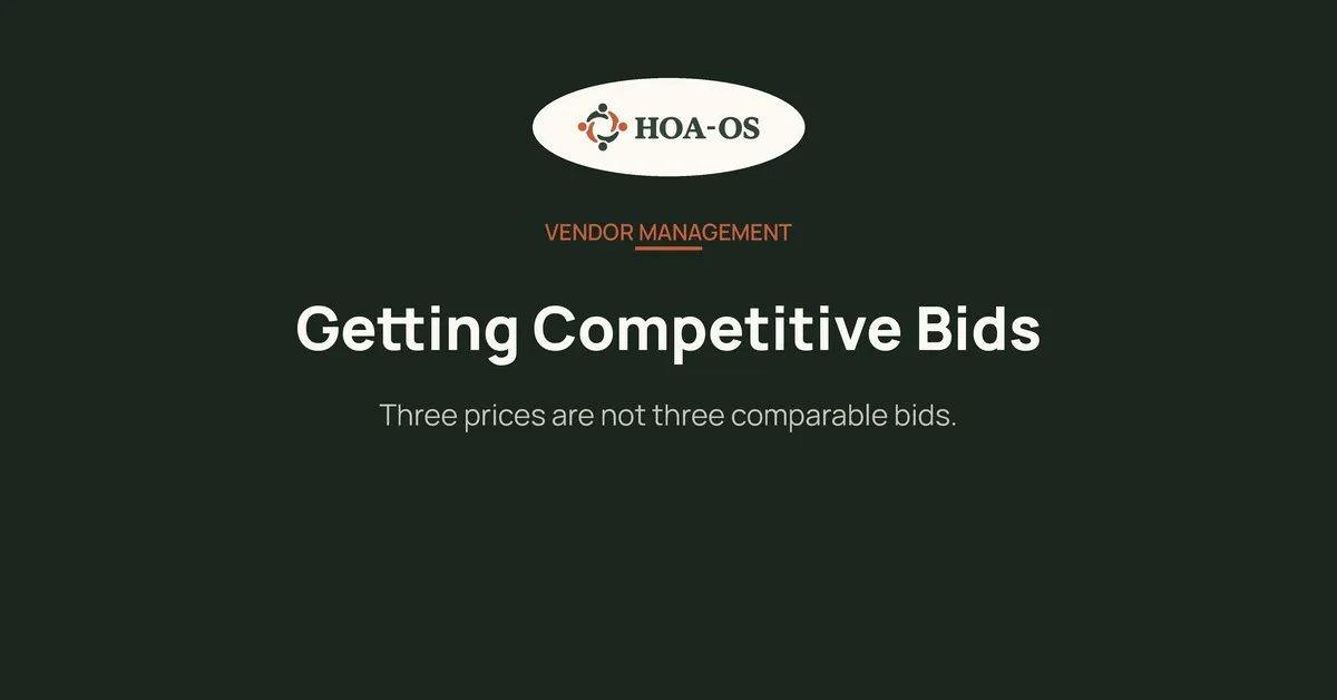 How to Get Competitive Bids for HOA Projects