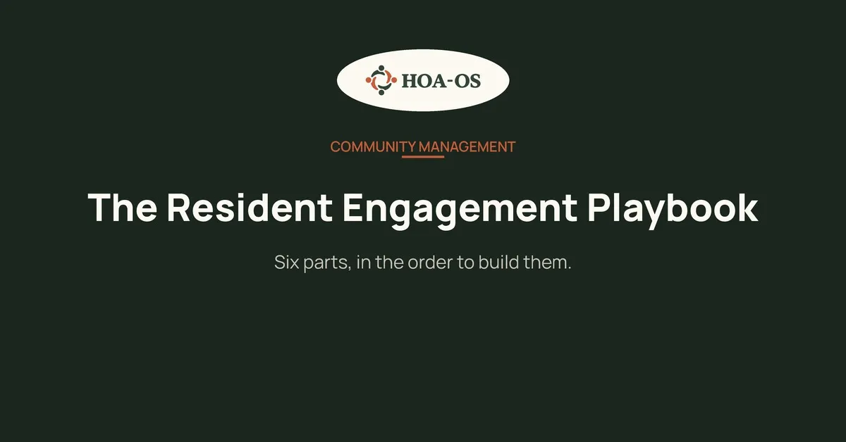 The HOA Resident Engagement Playbook