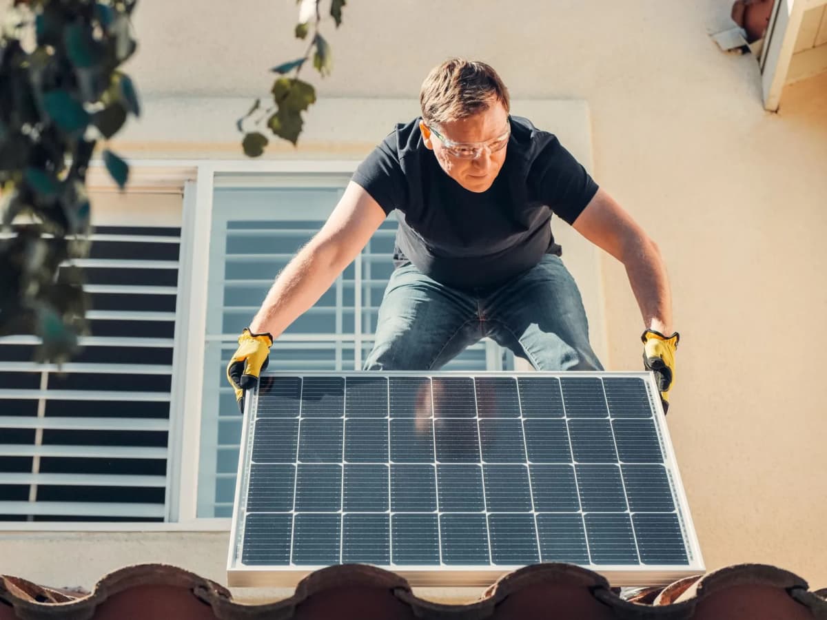 A solar installation on a covenant-community roof, where placement rules still apply