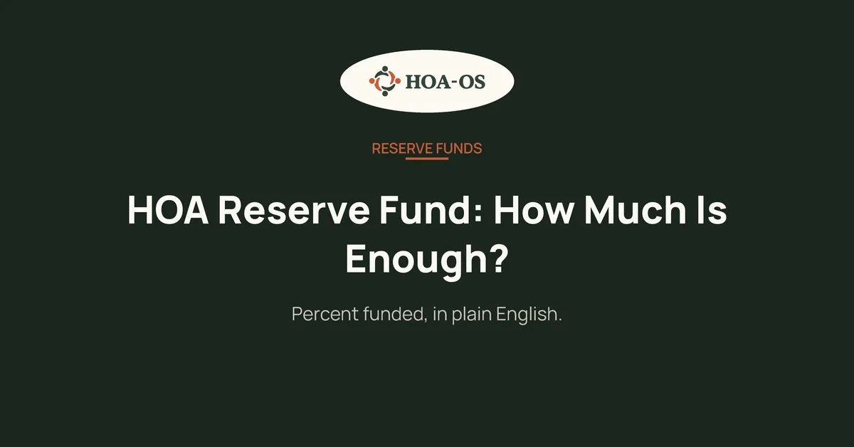 HOA Reserve Fund: How Much Is Enough for Your Board?