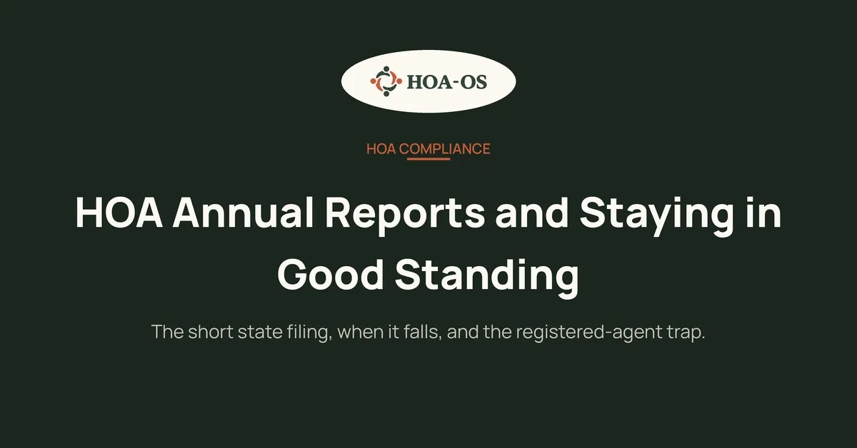 HOA Annual Reports and Staying in Good Standing